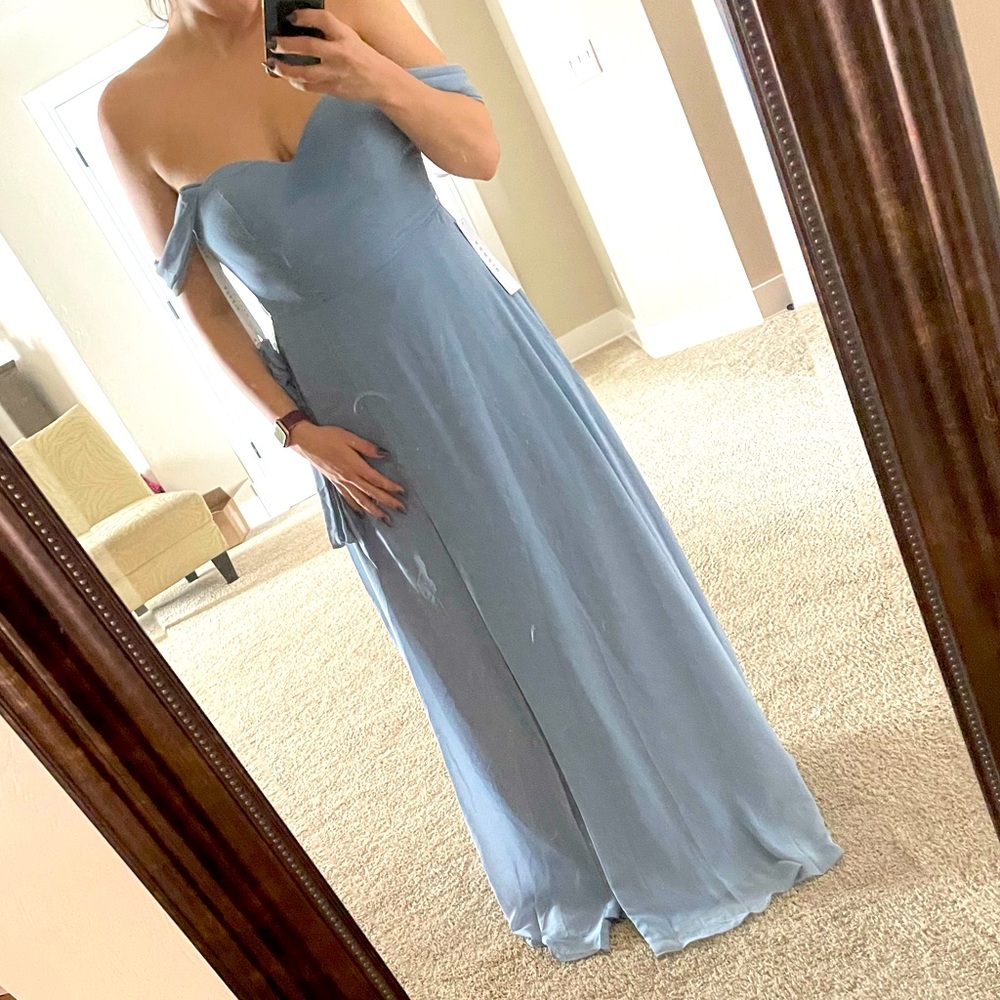 Bridesmaid or Prom Dusty blue dress.